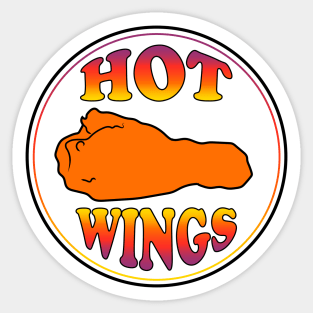 Hot Wings Team Drums Sticker